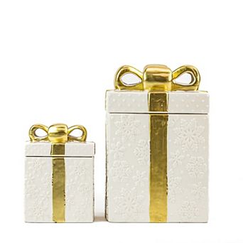 10 Strawberry Street 2 pc Gift Box Cookie Jar Set