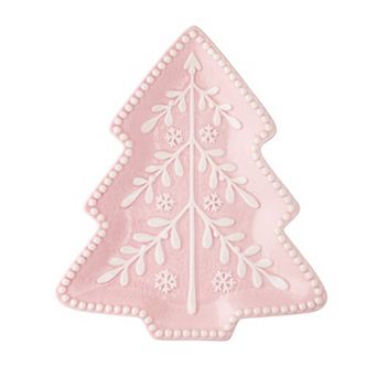 10 Strawberry Street Christmas Tree Serving Platter