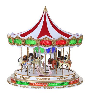 Mr. Christmas LED RGB Light Show Carousel Table Decor