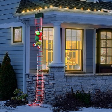 Mr Christmas 10-ft. Animated Rope Ladder Climbing Grinch Outdoor Decor