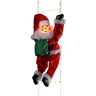 Mr Christmas 10-ft. Animated Rope Ladder Climbing Santa Outdoor Decor