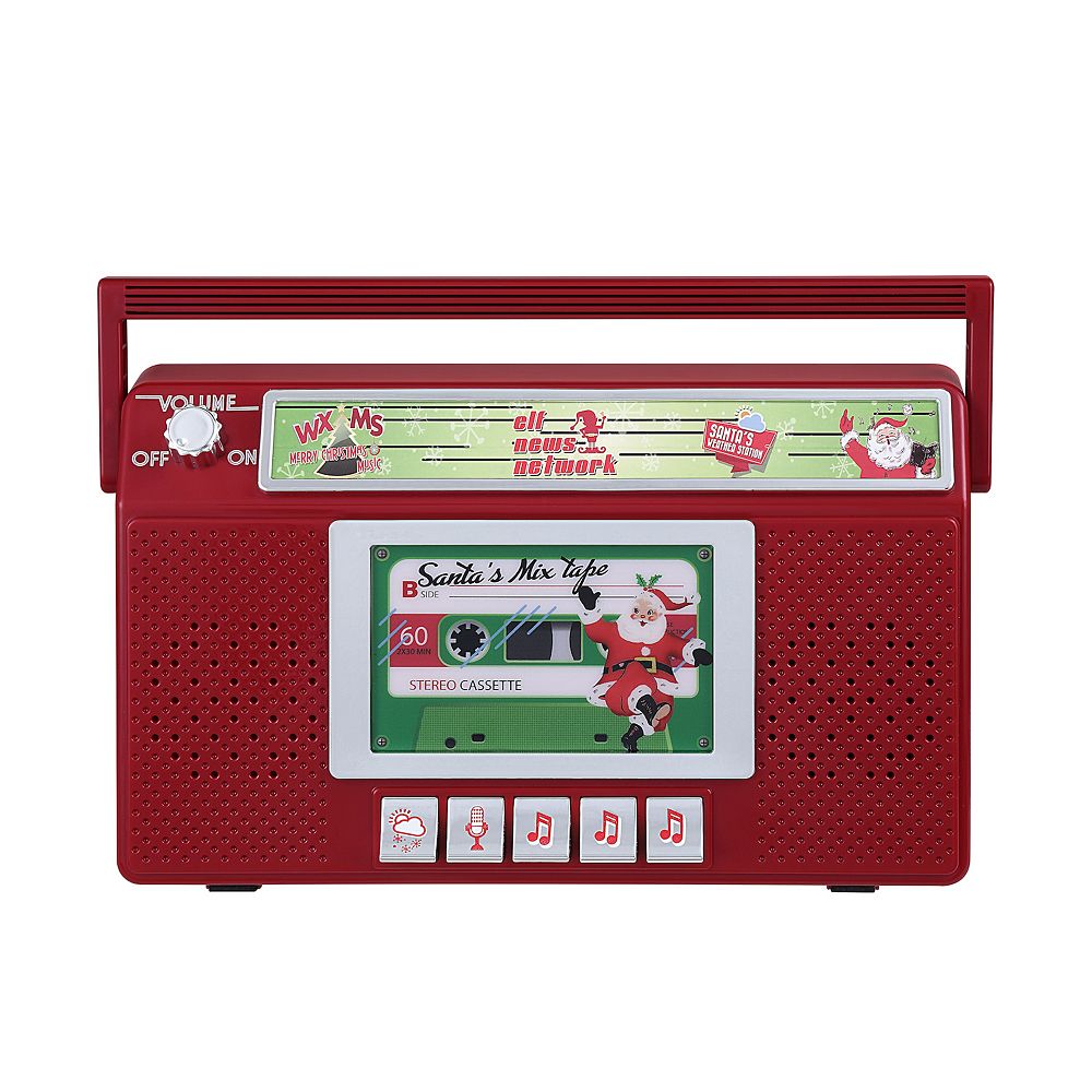 Mr Christmas Santa's Boom Box Radio Holiday Decor