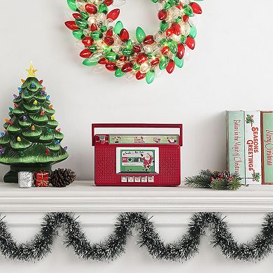 Mr Christmas Santa's Boom Box Radio Holiday Decor