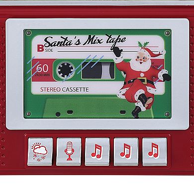 Mr Christmas Santa's Boom Box Radio Holiday Decor