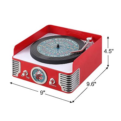 Mr. Christmas 9-inch Retro Record Player Table Decor