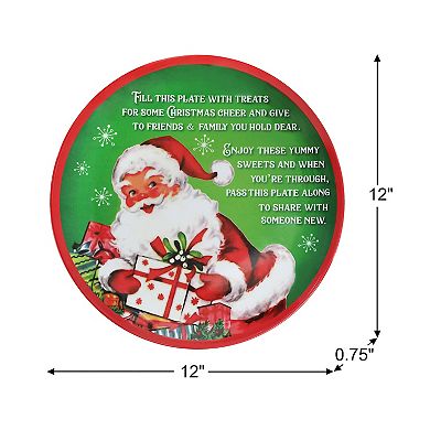 Mr. Christmas Santa's Giving Plate 12 Inches Table Decor