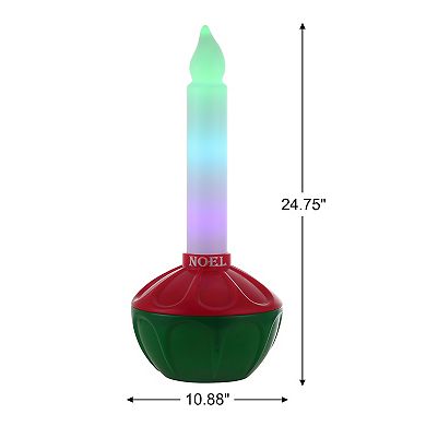 Mr. Christmas Vintage Blow Mold Bubble Light with Noel Decal 24 Inches