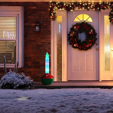 Mr. Christmas Vintage Blow Mold Bubble Light with Noel Decal 24 Inches