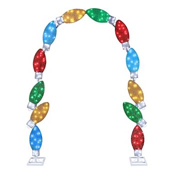 Mr Christmas Illuminated Tinsel C9 Bulb Arch Outdoor Decor