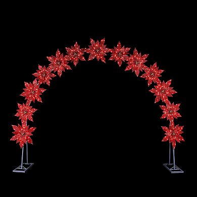 Mr Christmas 8.5-ft. Twinkling LED Poinsettia Arch Outdoor Decor
