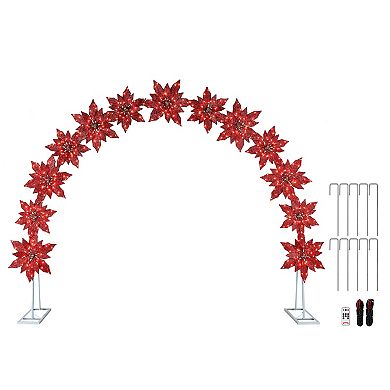 Mr Christmas 8.5-ft. Twinkling LED Poinsettia Arch Outdoor Decor
