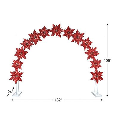 Mr Christmas 8.5-ft. Twinkling LED Poinsettia Arch Outdoor Decor