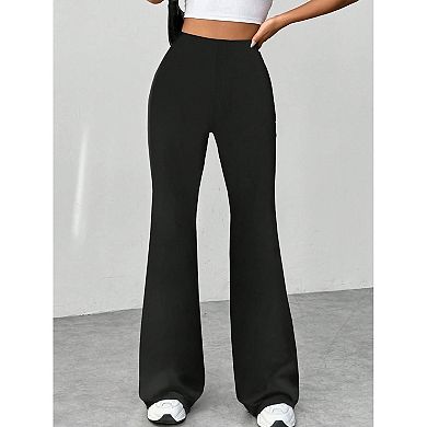 Womens Ankle Length Business Work Pants with Pockets High Waist Stretchy Trousers