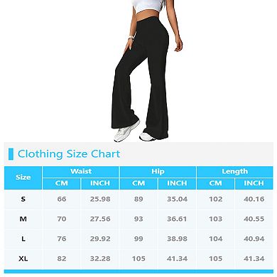Womens Ankle Length Business Work Pants with Pockets High Waist Stretchy Trousers