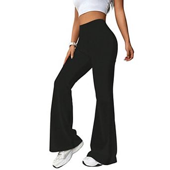Womens Ankle Length Business Work Pants with Pockets High Waist Stretchy Trousers