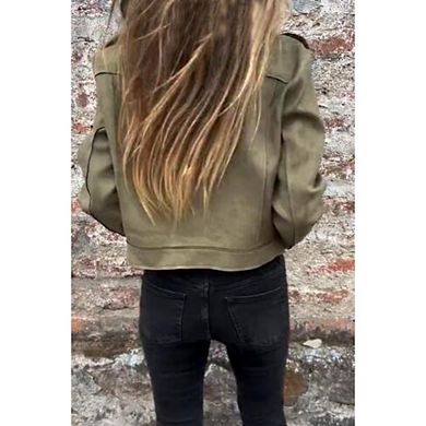 Womens Faux Suede Leather Jackets Casual Cropped Coats Button Down Shackets Motorcycle Jackets