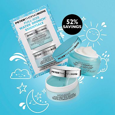 Full-Size Water Drench Hyaluronic Acid Essentials 2-Piece Moisturizer and Eye Patch Set