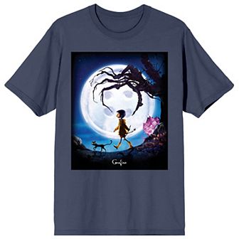 Men's Coraline Cat & Button Moon Graphic Tee