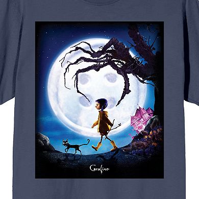 Men's Coraline Cat & Button Moon Graphic Tee