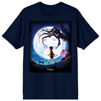 Men's Coraline Poster Navy Short Sleeve Graphic Tee