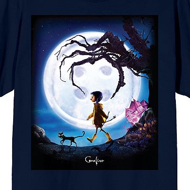 Men's Coraline Poster Navy Short Sleeve Graphic Tee