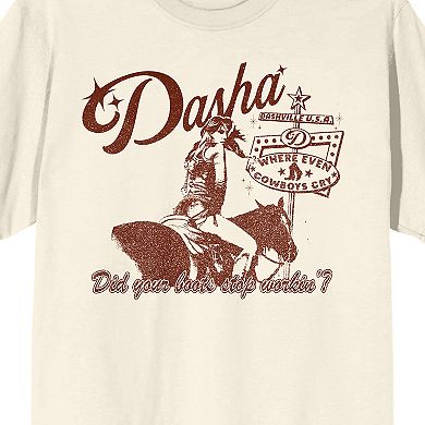 Men's Dasha Did Your Boots Stop Workin' Short Sleeve Graphic Tee