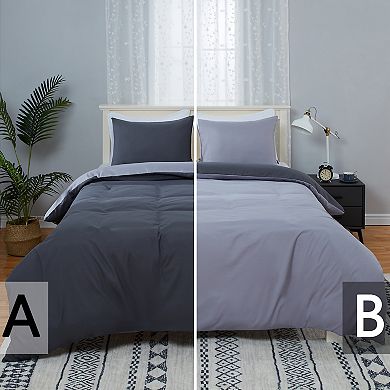 Garvee Reversible Duvet Cover Set Dual-Sided AB Design with Invisible Zipper