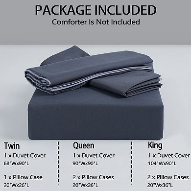 Garvee Reversible Duvet Cover Set Dual-Sided AB Design with Invisible Zipper
