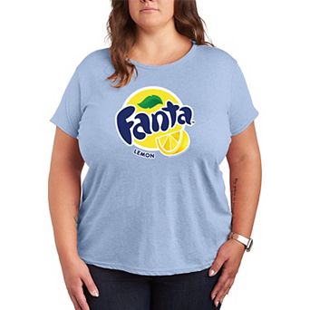 Plus Size Women's Fanta Lemon Logo Graphic Tee