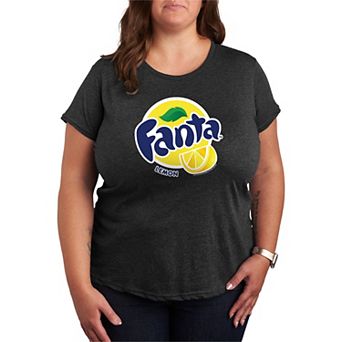 Plus Size Women's Fanta Lemon Logo Graphic Tee