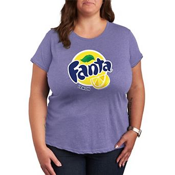Plus Size Women's Fanta Lemon Logo Graphic Tee