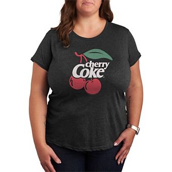 Plus Size Women's Cherry Coke Logo Vintage Graphic Tee