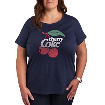 Plus Size Women's Cherry Coke Logo Vintage Graphic Tee
