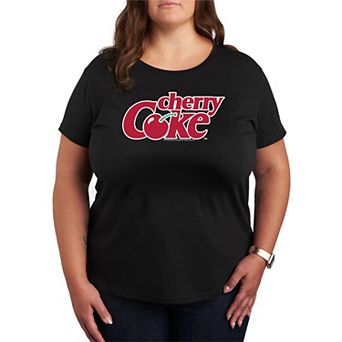 Plus Size Women's Cherry Coke Logo Graphic Tee