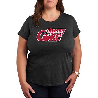 Plus Size Women's Cherry Coke Logo Graphic Tee