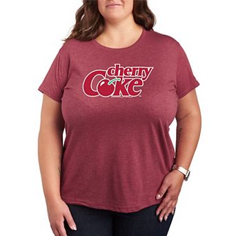 Plus Size Women's Cherry Coke Logo Graphic Tee