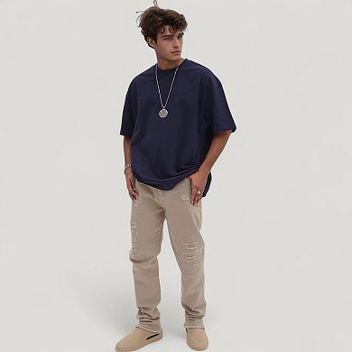 Men's Classic Short Sleeve Crew Neck T-Shirt with Relaxed Fit and Timeless Style