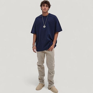 Men's Classic Short Sleeve Crew Neck T-Shirt with Relaxed Fit and Timeless Style