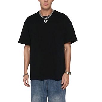 Men's Classic Short Sleeve Crew Neck T-Shirt with Relaxed Fit and Timeless Style