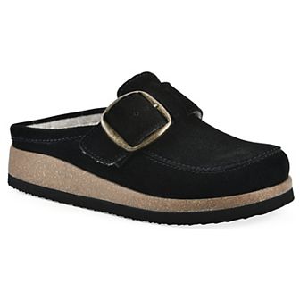 White Mountain Bueno Women's Slip-On Clogs With Buckle Detail
