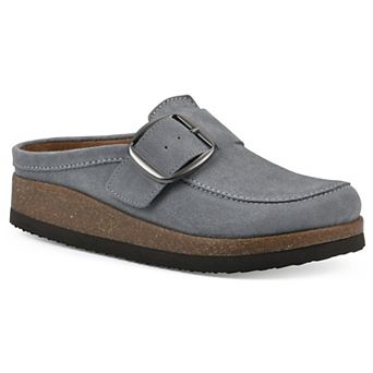 White Mountain Bueno Women's Slip-On Clogs With Buckle Detail