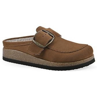 White Mountain Bueno Women's Slip-On Clogs With Buckle Detail