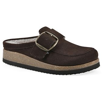White Mountain Bueno Women's Slip-On Clogs With Buckle Detail