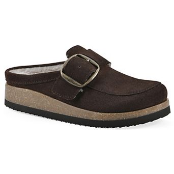 White Mountain Bueno Women's Slip-On Clogs With Buckle Detail