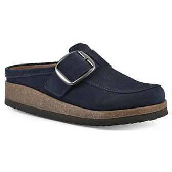 White Mountain Bueno Women's Slip-On Clogs With Buckle Detail