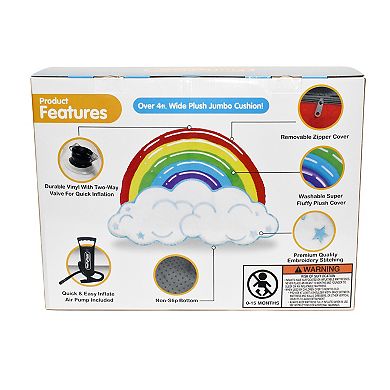 Rainbow Cloud Fluffy Floor Cushion