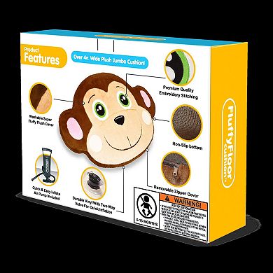 Comfy Monkey Fluffy Floor Cushion