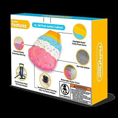 Triple Scoop Ice Cream Fluffy Floor Cushion