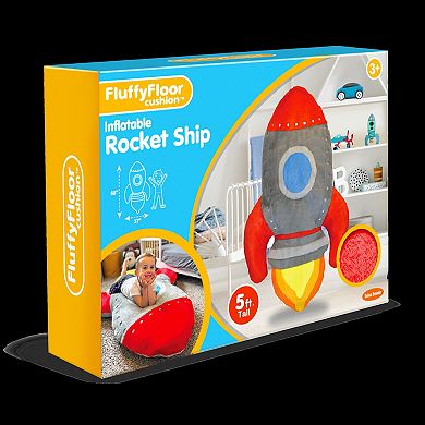 Blast Off Rocket Ship Fluffy Floor Cushion