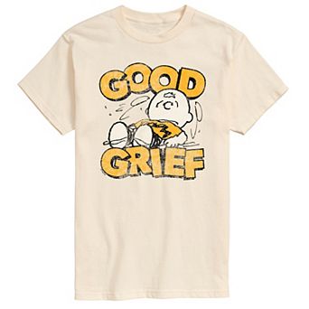 Men's Peanuts Charlie Brown Good Grief Vintage Graphic Tee